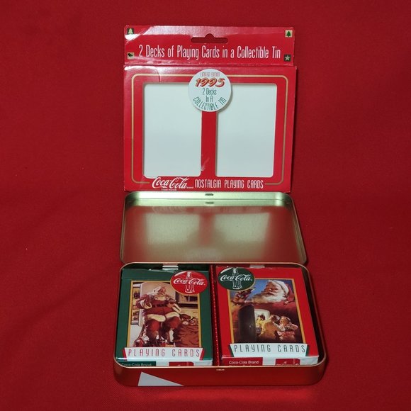 Coca Cola Nostalgia Playing Cards 2 Decks in a Collectible Tin Limited Edition 1 - Picture 5 of 11